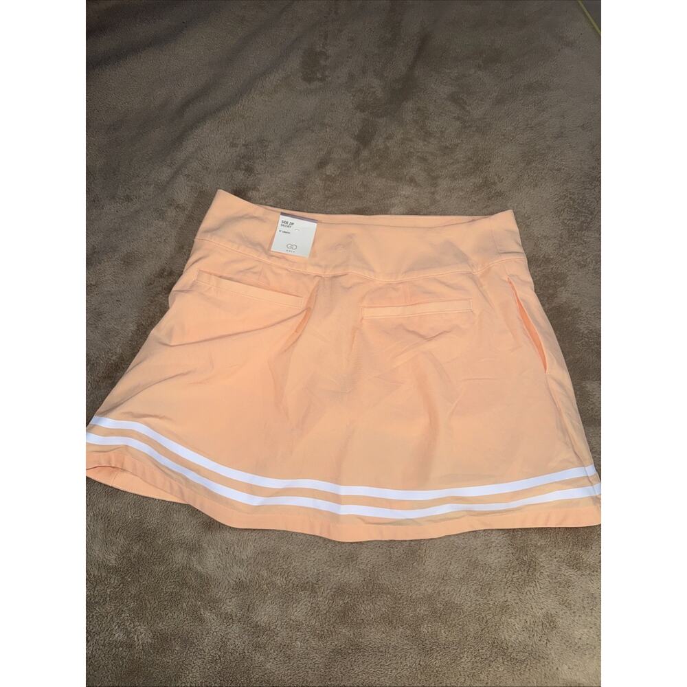 CALIA Golf Skort Womens 8 Orange Stretch Performance Pleated Side Zip UPF 50+ - Picture 5 of 6